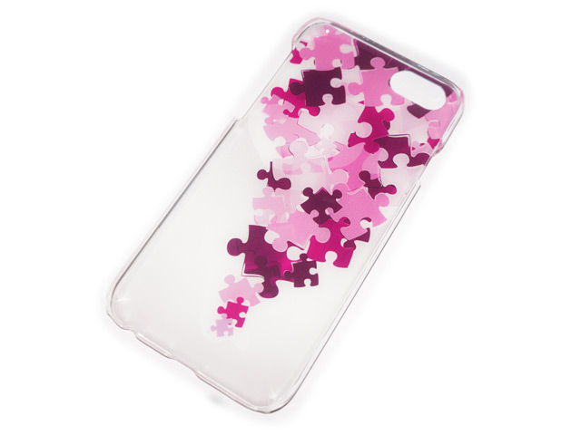 Чехол Yotrix Aquarelle для Apple iPhone 6 (Pink puzzle, пластиковый)