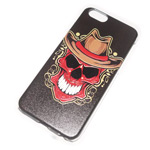 Чехол Yotrix Aquarelle для Apple iPhone 6 (Skull hat, пластиковый)