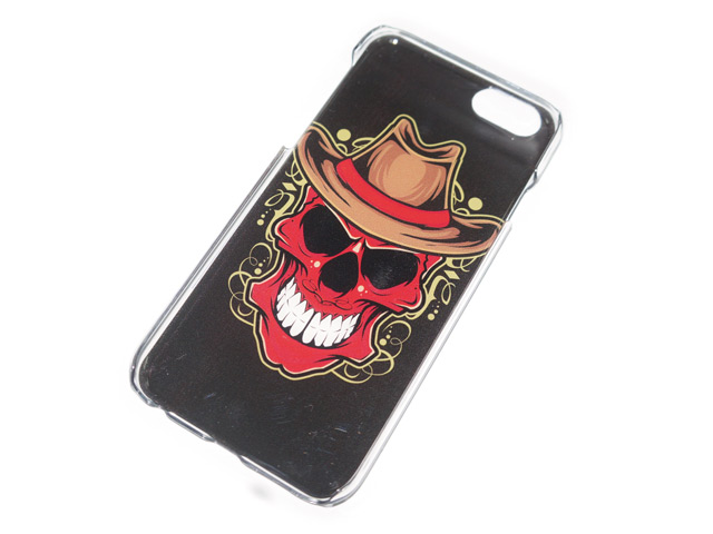 Чехол Yotrix Aquarelle для Apple iPhone 6 (Skull hat, пластиковый)