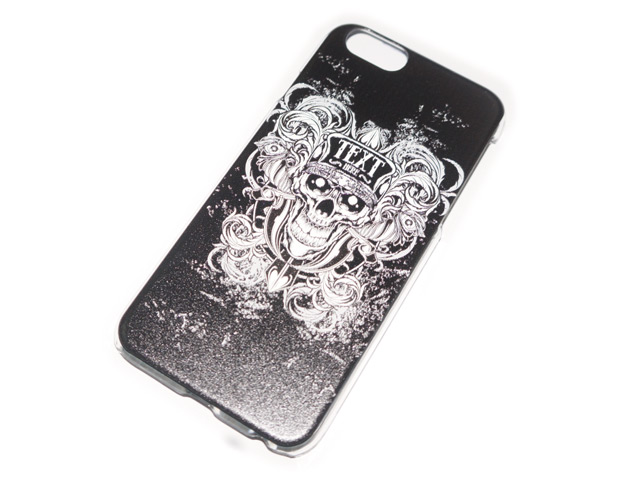 Чехол Yotrix Aquarelle для Apple iPhone 6 (Skull bondi white, пластиковый)