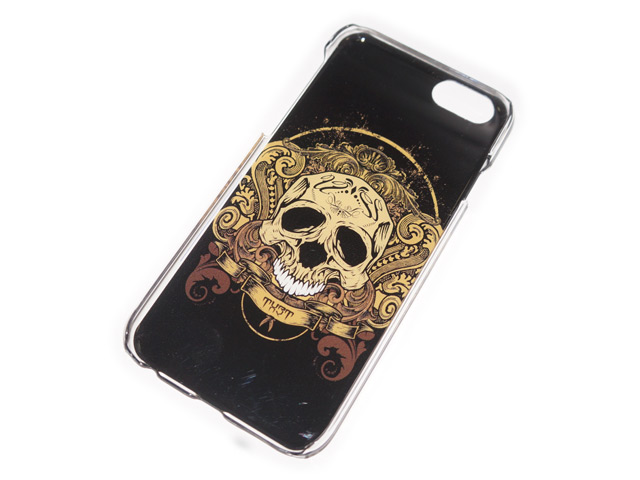 Чехол Yotrix Aquarelle для Apple iPhone 6 (Skull golden, пластиковый)