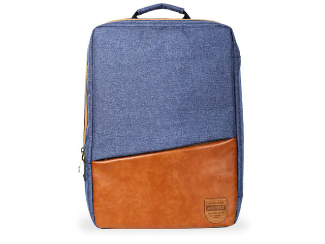 Рюкзак Remax Double Bag #398 (синий/коричневый, 2 отделения, 15-17