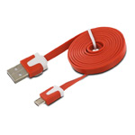 USB-кабель WhyNot Flat Cable универсальный (microUSB, 1 метр, оранжевый) (NPG)