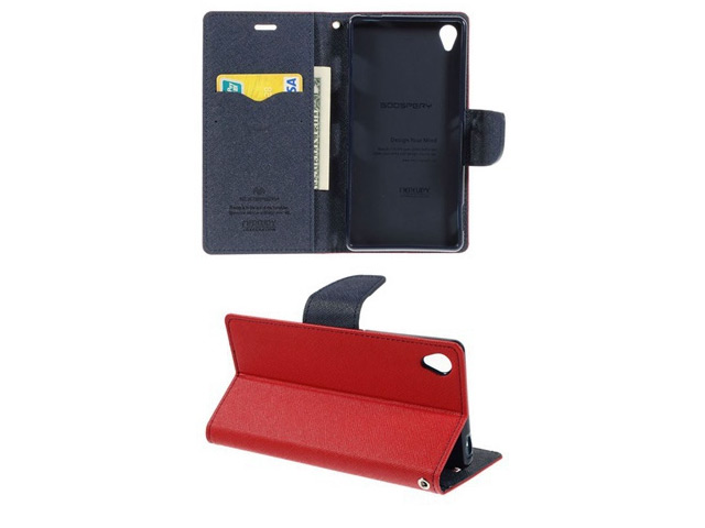 Чехол Mercury Goospery Fancy Diary Case для Sony Xperia Z3 L55t (красный, кожаный)
