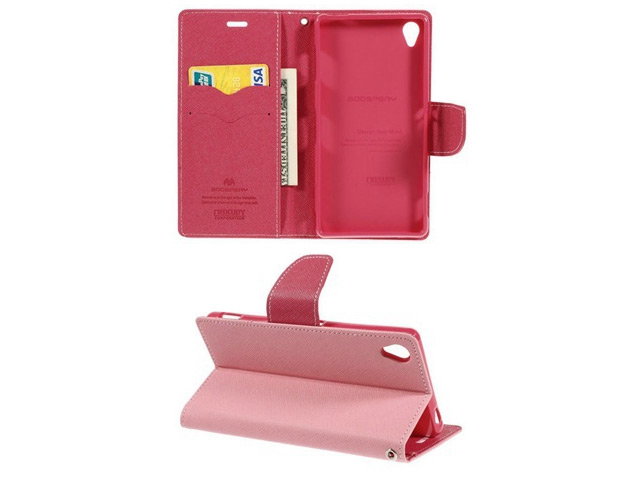 Чехол Mercury Goospery Fancy Diary Case для Sony Xperia Z3 L55t (розовый, кожаный)
