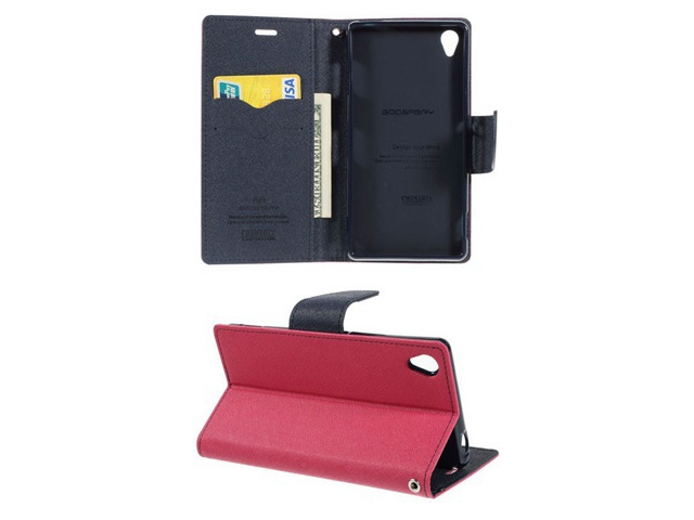 Чехол Mercury Goospery Fancy Diary Case для Sony Xperia Z3 L55t (малиновый, кожаный)