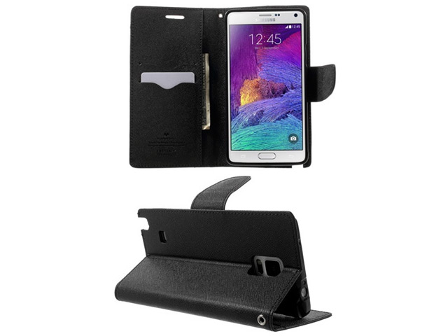 Чехол Mercury Goospery Fancy Diary Case для Samsung Galaxy Note 4 N910 (черный, кожаный)