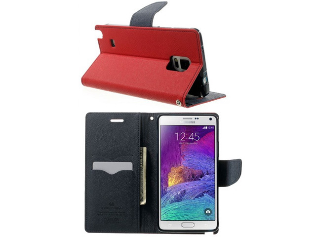 Чехол Mercury Goospery Fancy Diary Case для Samsung Galaxy Note 4 N910 (красный, кожаный)