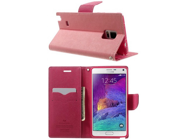 Чехол Mercury Goospery Fancy Diary Case для Samsung Galaxy Note 4 N910 (розовый, кожаный)