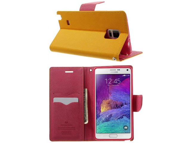 Чехол Mercury Goospery Fancy Diary Case для Samsung Galaxy Note 4 N910 (желтый, кожаный)