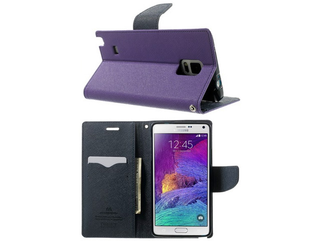 Чехол Mercury Goospery Fancy Diary Case для Samsung Galaxy Note 4 N910 (фиолетовый, кожаный)