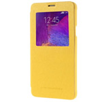 Чехол Mercury Goospery WOW Bumper View для Samsung Galaxy Note 4 N910 (желтый, кожаный)