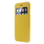Чехол Mercury Goospery WOW Bumper View для Apple iPhone 6 (желтый, кожаный)