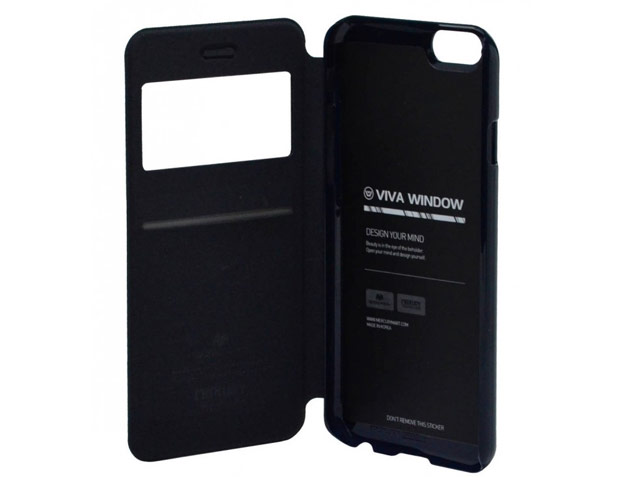 Чехол Mercury Goospery Viva Window для Apple iPhone 6 (черный, кожаный)