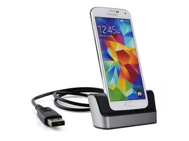 Dock-станция Temei Dual USB Cradle with Battery Slot для Samsung Galaxy S5 SM-G900 (черная)