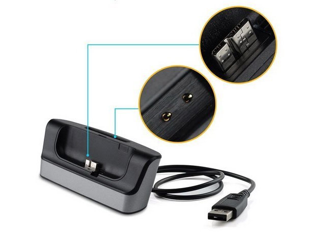Dock-станция Temei Dual USB Cradle with Battery Slot для Samsung Galaxy S5 SM-G900 (черная)
