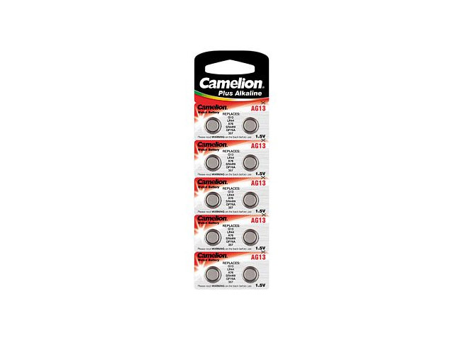 Комплект батареек Camelion (размер AG13, 1.5V, 10 шт., Alkaline)