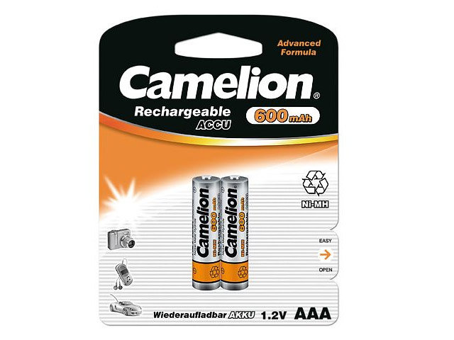 Комплект аккумуляторов Camelion (размер AАА, 600 mAh, 2 шт., 1.5V, Ni-MH)