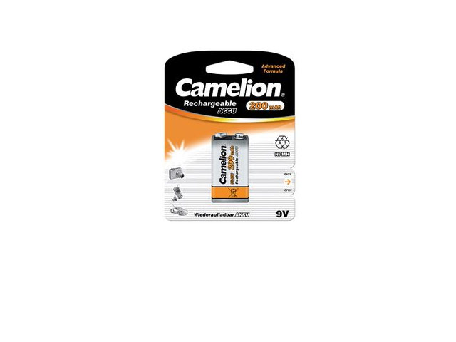 Аккумулятор Camelion (размер Крона, 200 mAh, 1 шт., 9V, Ni-MH)