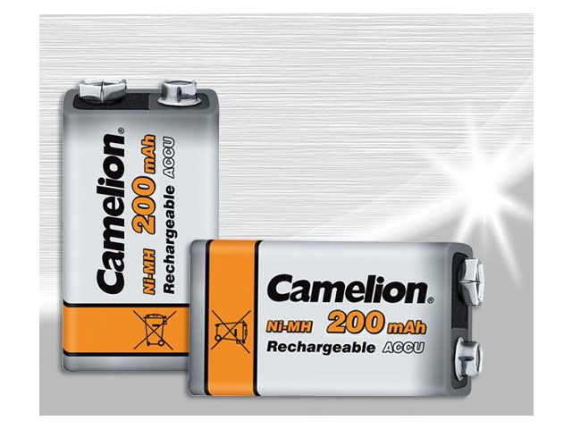 Аккумулятор Camelion (размер Крона, 200 mAh, 1 шт., 9V, Ni-MH)