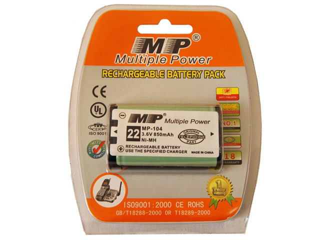 Аккумулятор для радиотелефона MP (Panasonic, Ni-Mh, 3.6V, 850 mAh, 1 шт.)