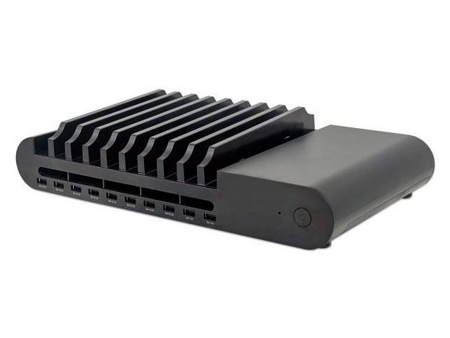 Зарядочная станция Yotrix USB Desktop Charger (220В, 10 портов, 2x1A, 8x2.1A, черная)