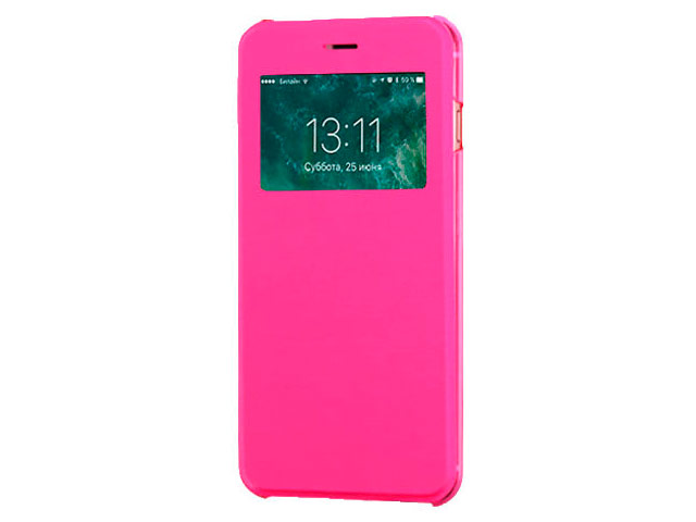 Чехол Yotrix FlipView case для Apple iPhone 6 (розовый, кожаный)