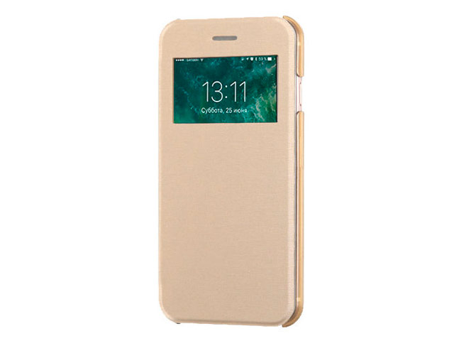 Чехол Yotrix FlipView case для Apple iPhone 6 (золотистый, кожаный)