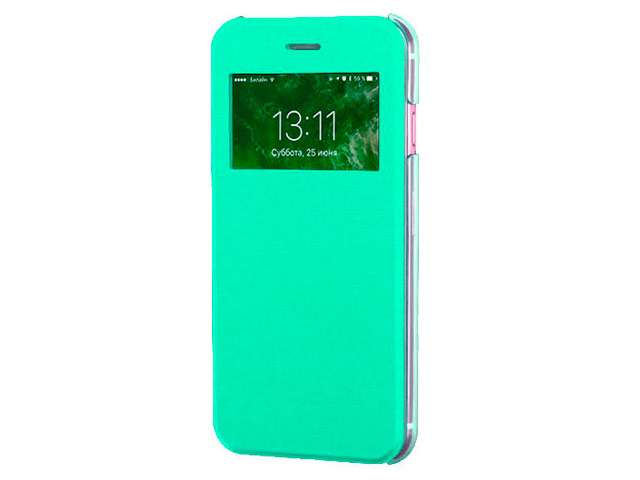 Чехол Yotrix FlipView case для Apple iPhone 6 (зеленый, кожаный)