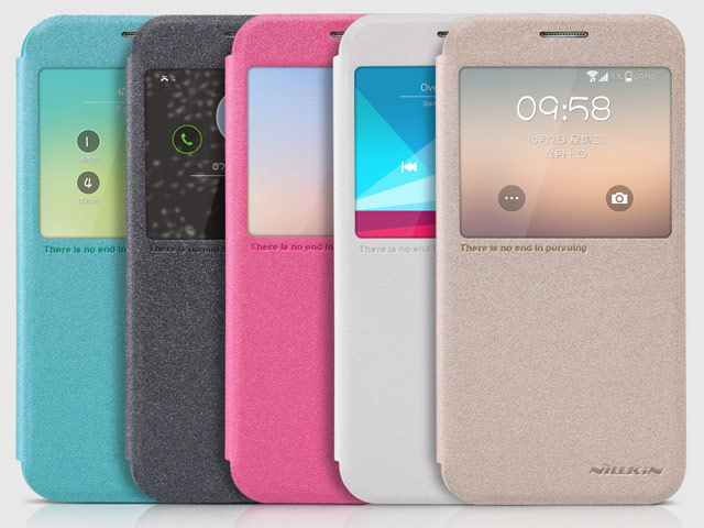 Чехол Nillkin Sparkle Leather Case для Samsung Galaxy S6 SM-G920 (голубой, винилискожа)