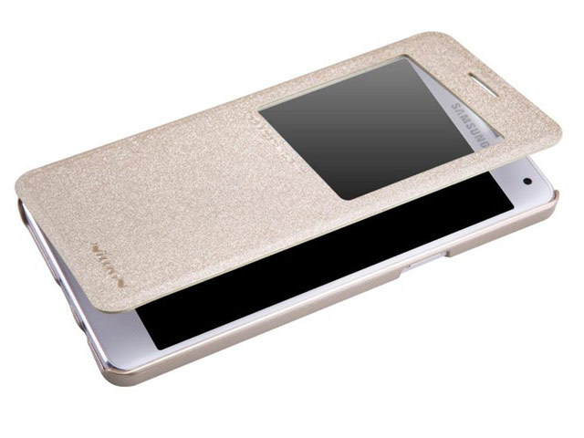 Чехол Nillkin Sparkle Leather Case для Samsung Galaxy A5 SM-A500 (золотистый, винилискожа)