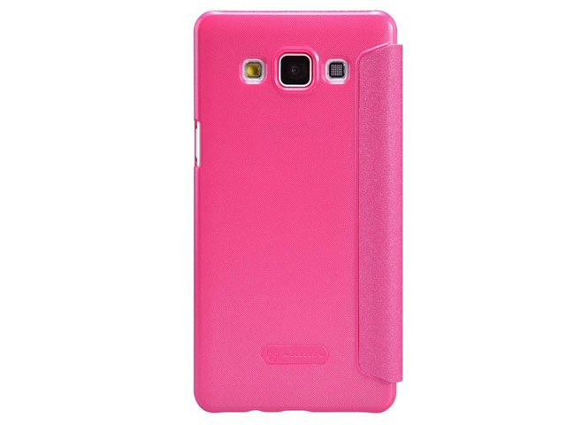 Чехол Nillkin Sparkle Leather Case для Samsung Galaxy A5 SM-A500 (розовый, винилискожа)