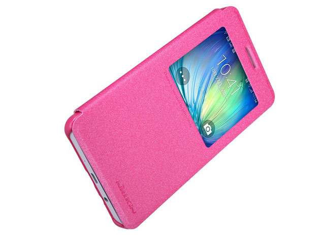 Чехол Nillkin Sparkle Leather Case для Samsung Galaxy A5 SM-A500 (розовый, винилискожа)