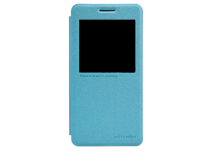 Чехол Nillkin Sparkle Leather Case для Samsung Galaxy A5 SM-A500 (голубой, винилискожа)