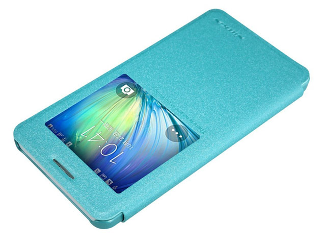 Чехол Nillkin Sparkle Leather Case для Samsung Galaxy A5 SM-A500 (голубой, винилискожа)
