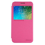 Чехол Nillkin Sparkle Leather Case для Samsung Galaxy E5 SM-E500 (розовый, винилискожа)