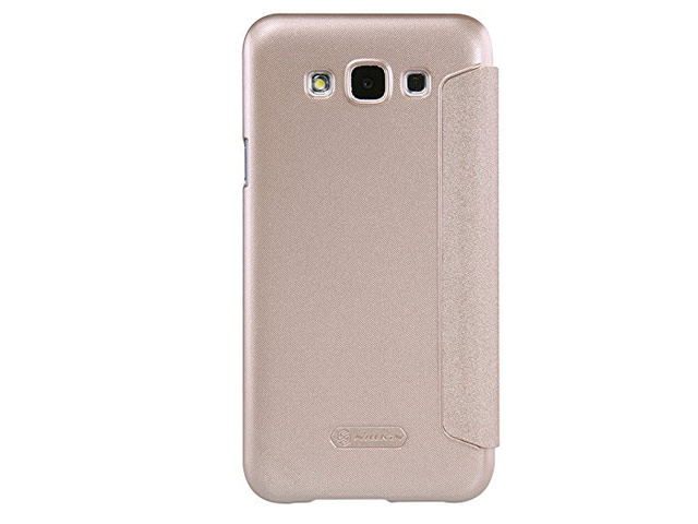 Чехол Nillkin Sparkle Leather Case для Samsung Galaxy E5 SM-E500 (золотистый, винилискожа)