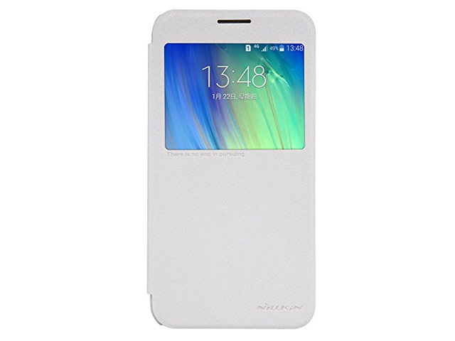 Чехол Nillkin Sparkle Leather Case для Samsung Galaxy E7 SM-E700 (белый, винилискожа)