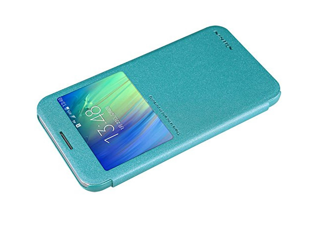 Чехол Nillkin Sparkle Leather Case для Samsung Galaxy E7 SM-E700 (голубой, винилискожа)