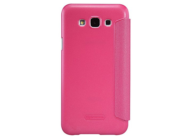 Чехол Nillkin Sparkle Leather Case для Samsung Galaxy E7 SM-E700 (розовый, винилискожа)