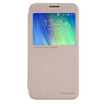 Чехол Nillkin Sparkle Leather Case для Samsung Galaxy E7 SM-E700 (золотистый, винилискожа)