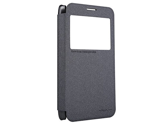 Чехол Nillkin Sparkle Leather Case для Samsung Galaxy Grand Max SM-G720 (темно-серый, винилискожа)