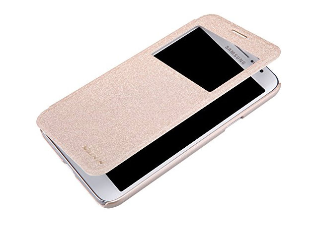 Чехол Nillkin Sparkle Leather Case для Samsung Galaxy Grand Max SM-G720 (золотистый, винилискожа)