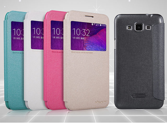 Чехол Nillkin Sparkle Leather Case для Samsung Galaxy Grand Max SM-G720 (золотистый, винилискожа)