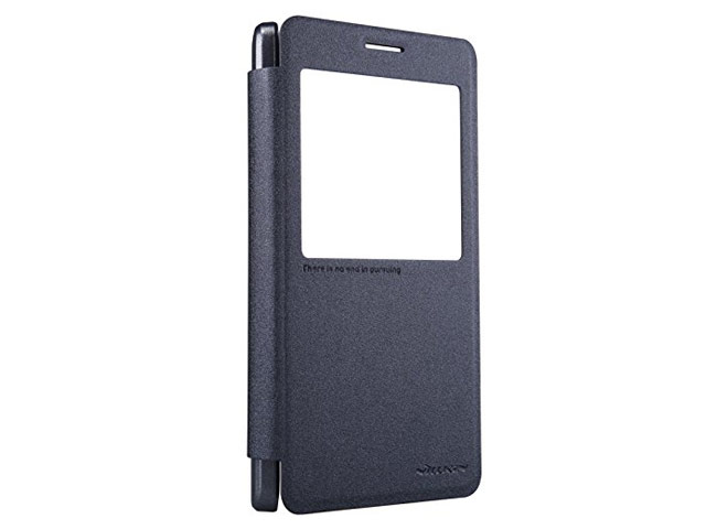 Чехол Nillkin Sparkle Leather Case для Samsung Galaxy A7 SM-A700 (темно-серый, винилискожа)