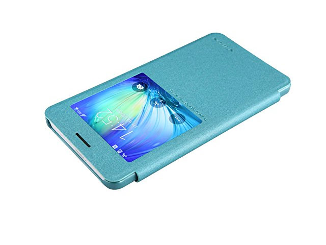 Чехол Nillkin Sparkle Leather Case для Samsung Galaxy A7 SM-A700 (голубой, винилискожа)