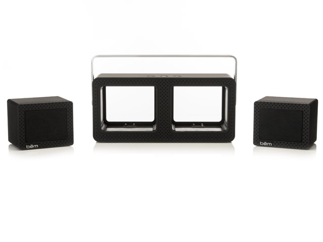 Портативная колонка bem wireless Speaker Duo (черная, беспроводная, 2 динамика)