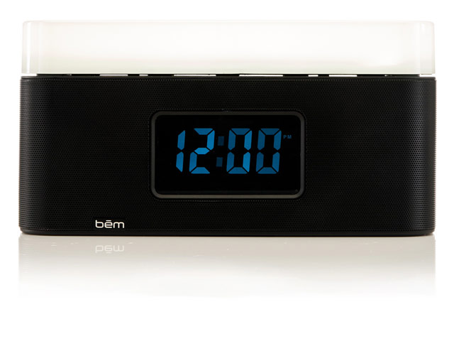 Портативная колонка bem wireless Sunrise (черная, беспроводная, стерео, часы/будильник, светильник)