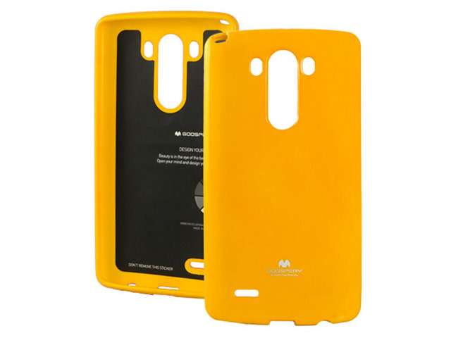 Чехол Mercury Goospery Jelly Case для LG G4 F500 (оранжевый, гелевый)