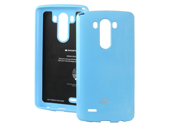 Чехол Mercury Goospery Jelly Case для LG G4 F500 (голубой, гелевый)